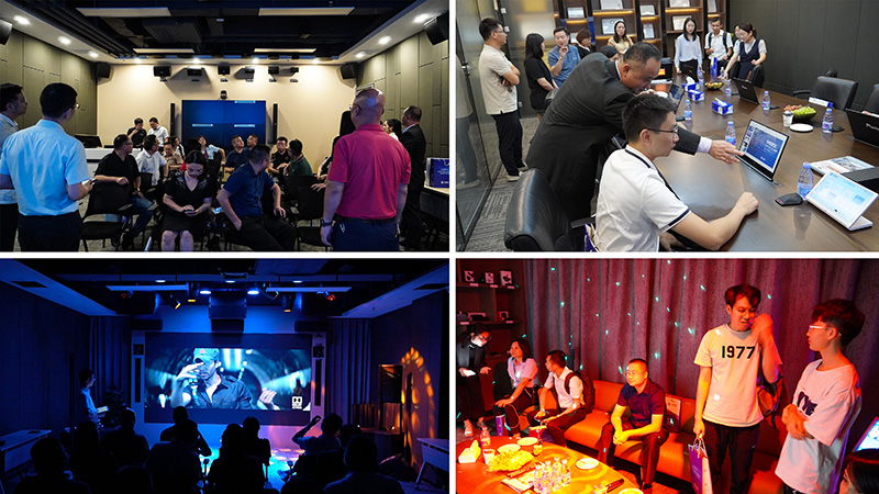 參訪團參觀體驗中創(chuàng)世紀展廳 參訪團參觀體驗中創(chuàng)世紀展廳